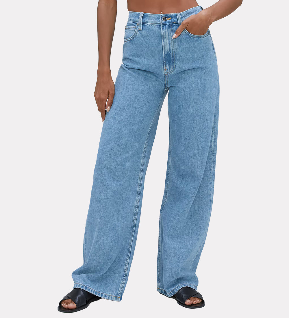 Women's fit mid rise denim jeans
