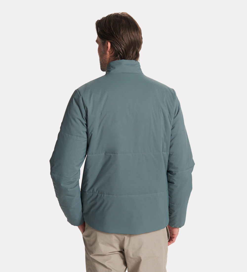 Men's solid quilted jacket