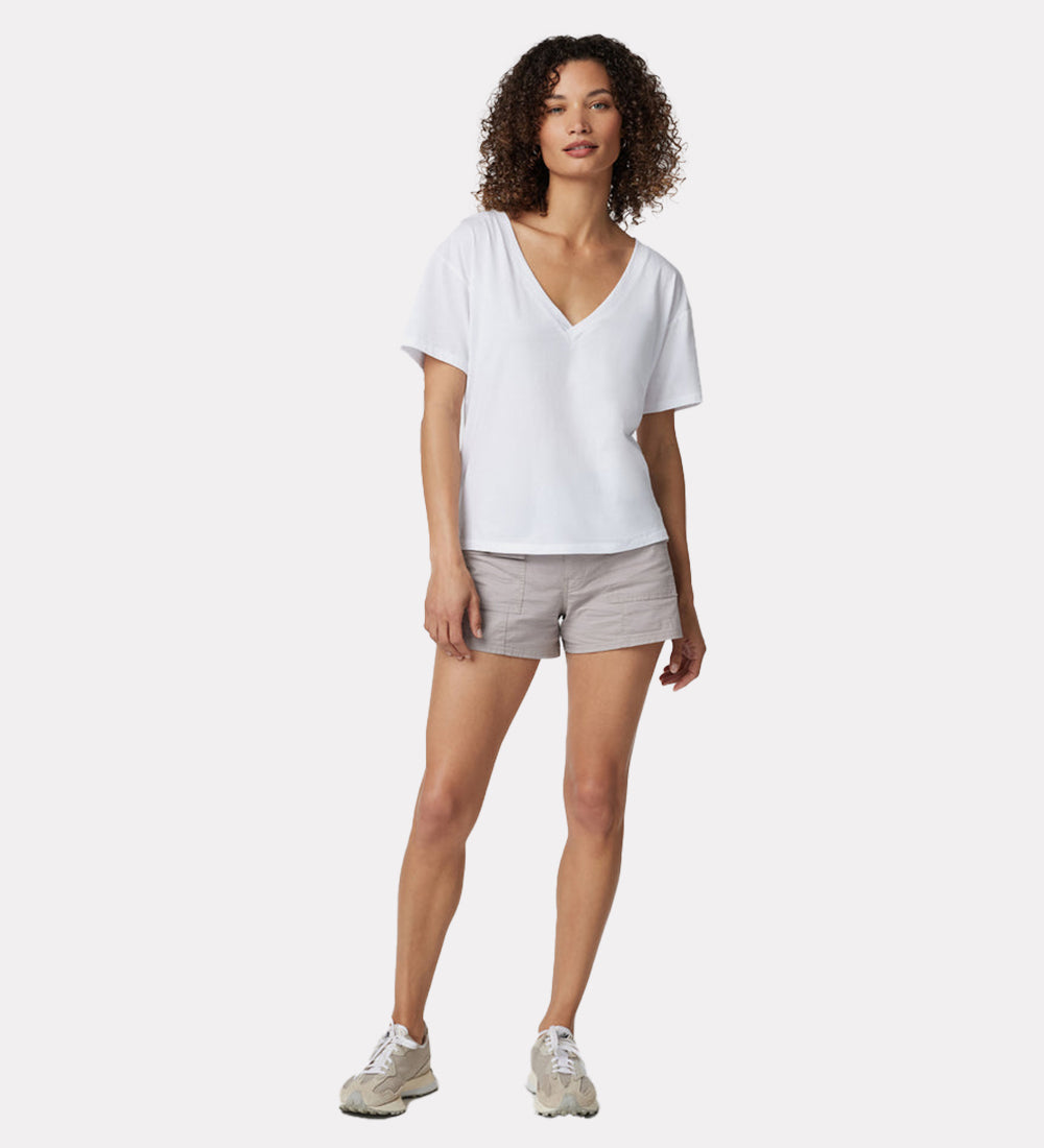 Cotton blend v neck tshirts for women