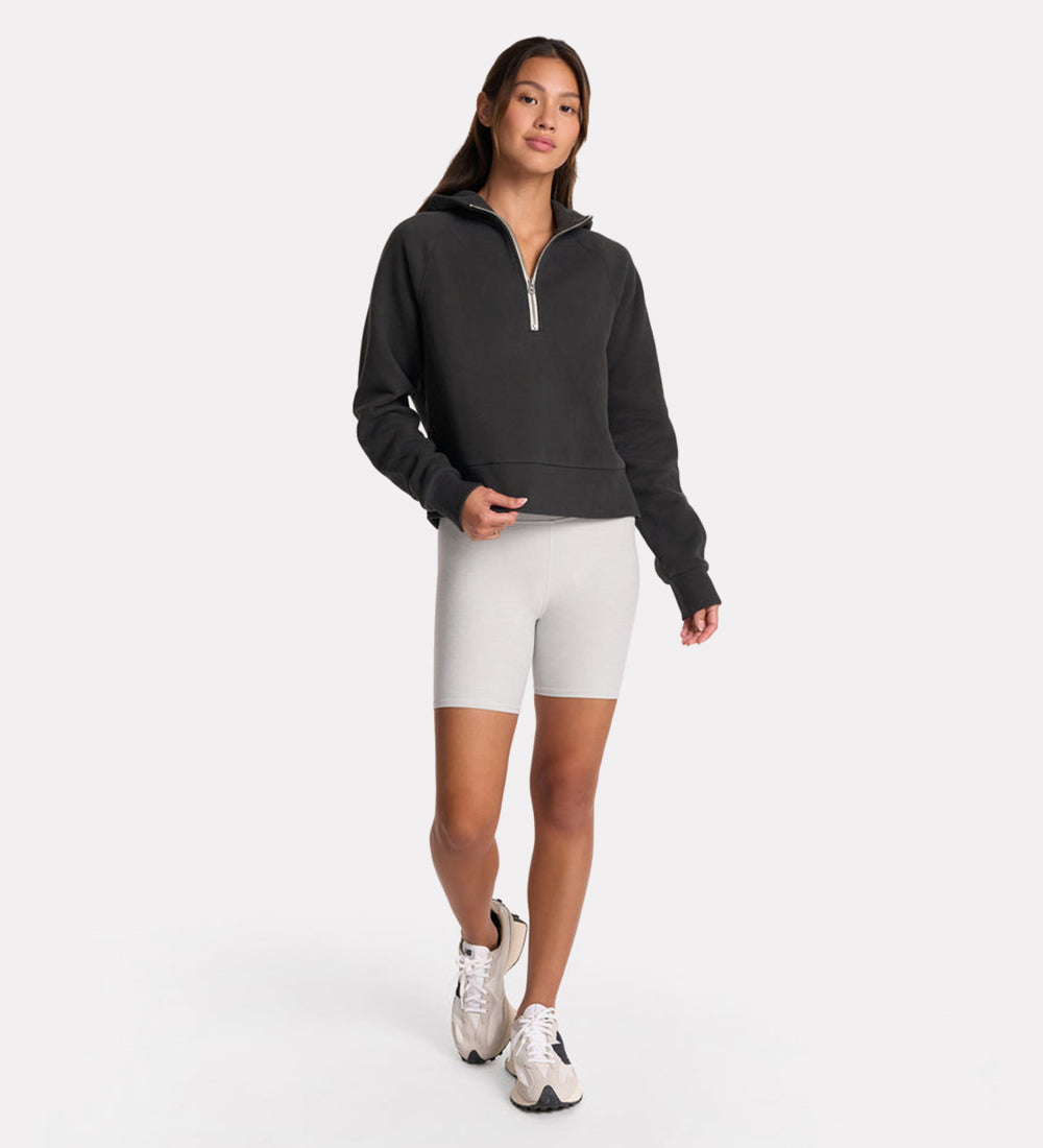 Women's casual quarter zip hoodie