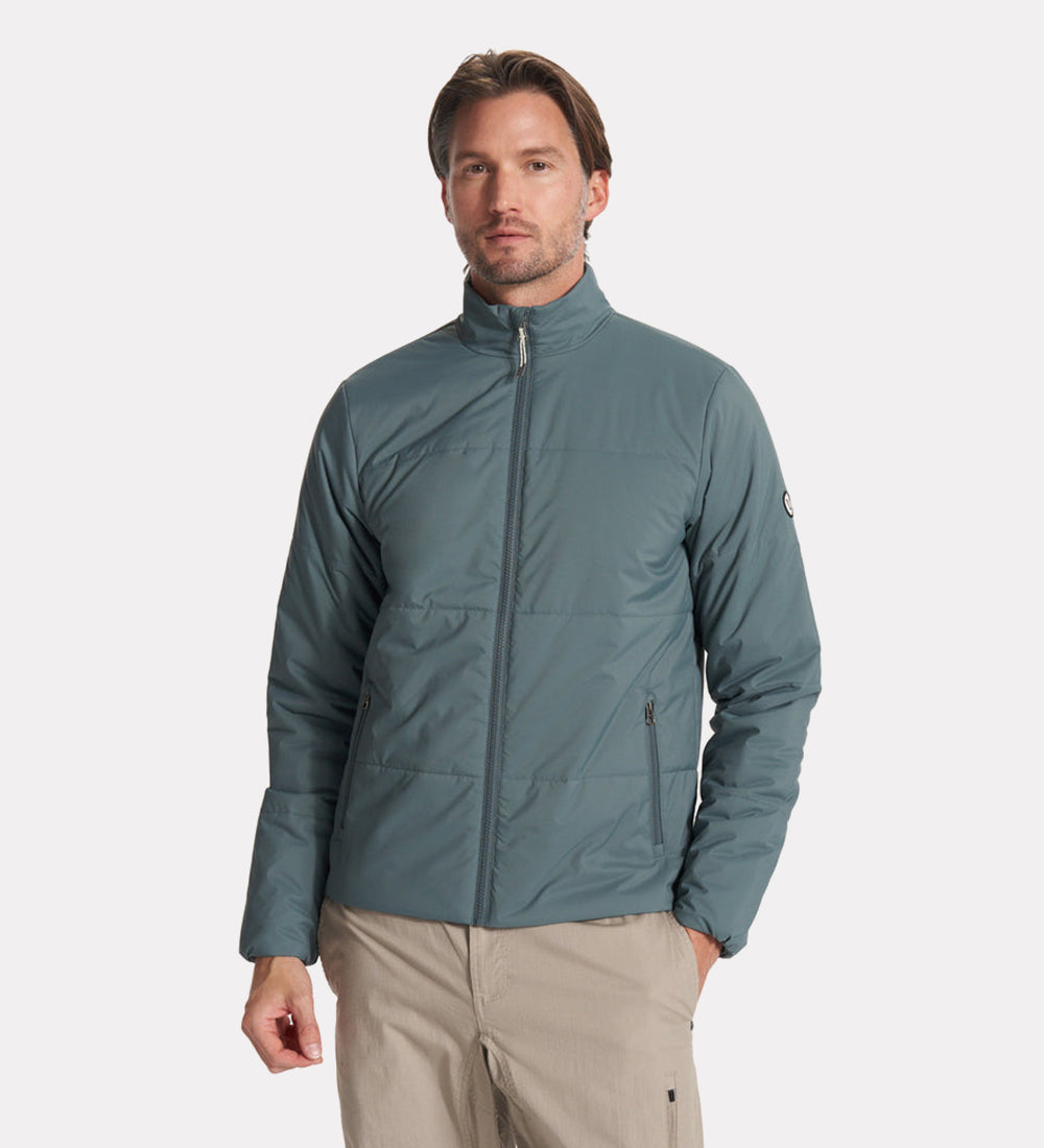 Men's solid quilted jacket