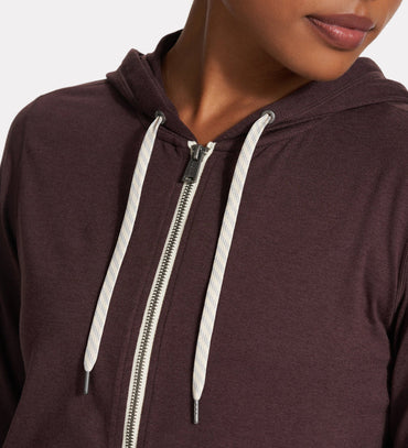 Full sleeve solid hoodie for women