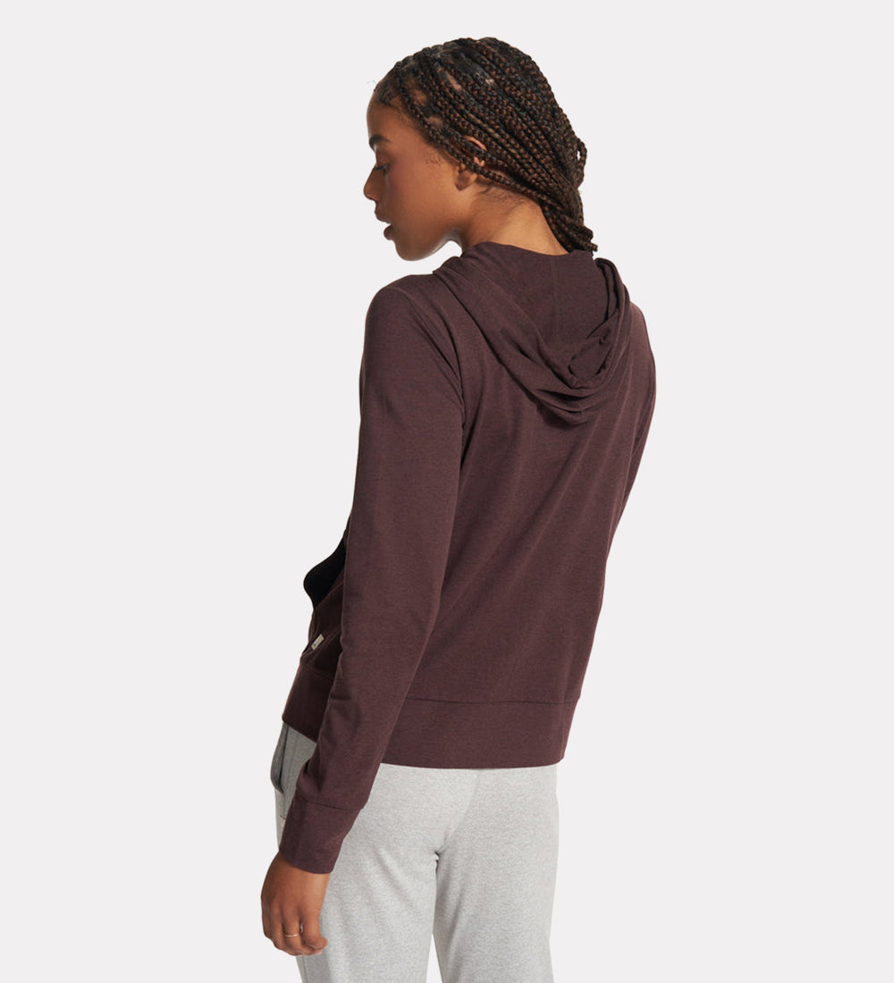 Full sleeve solid hoodie for women