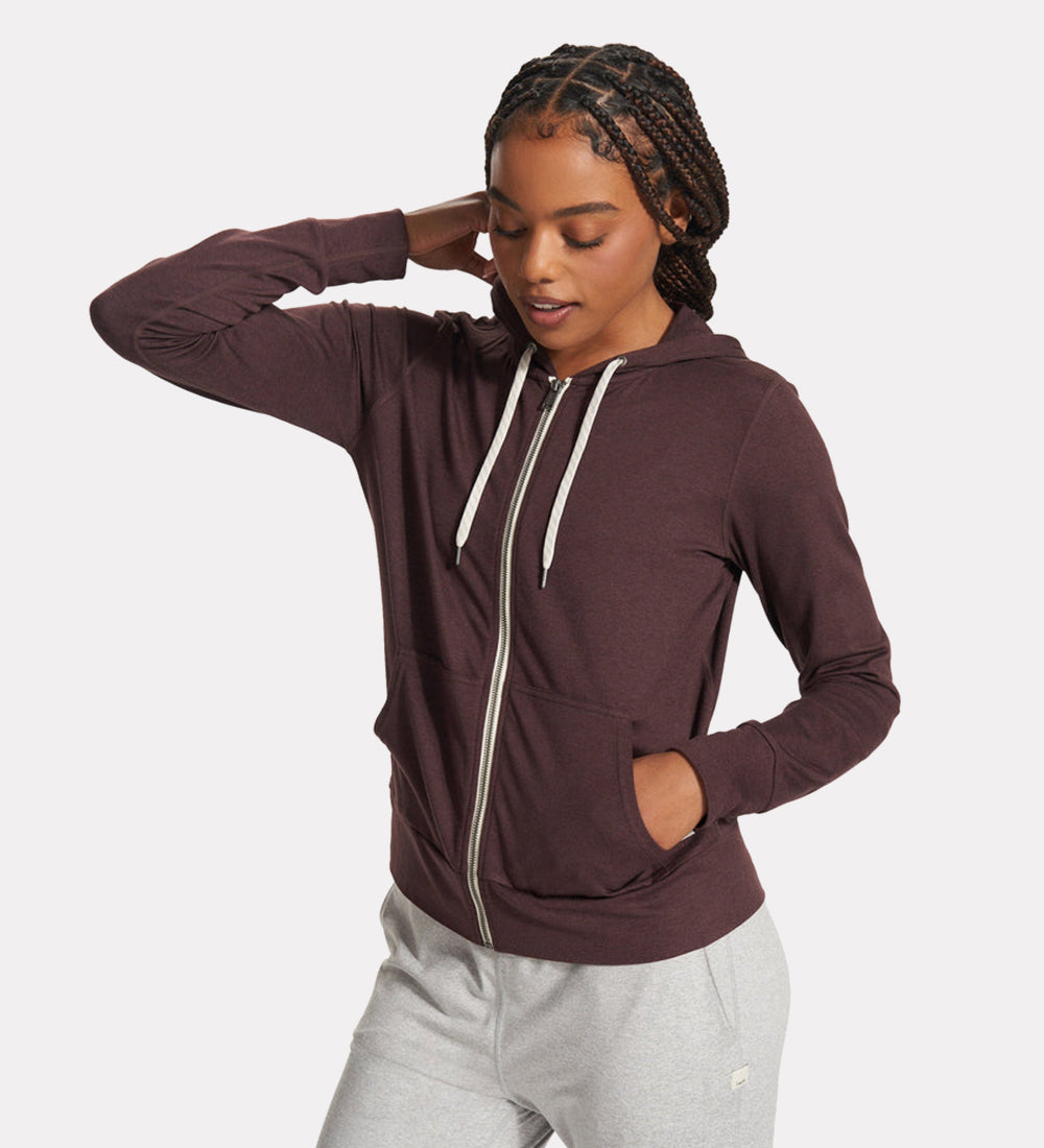 Full sleeve solid hoodie for women