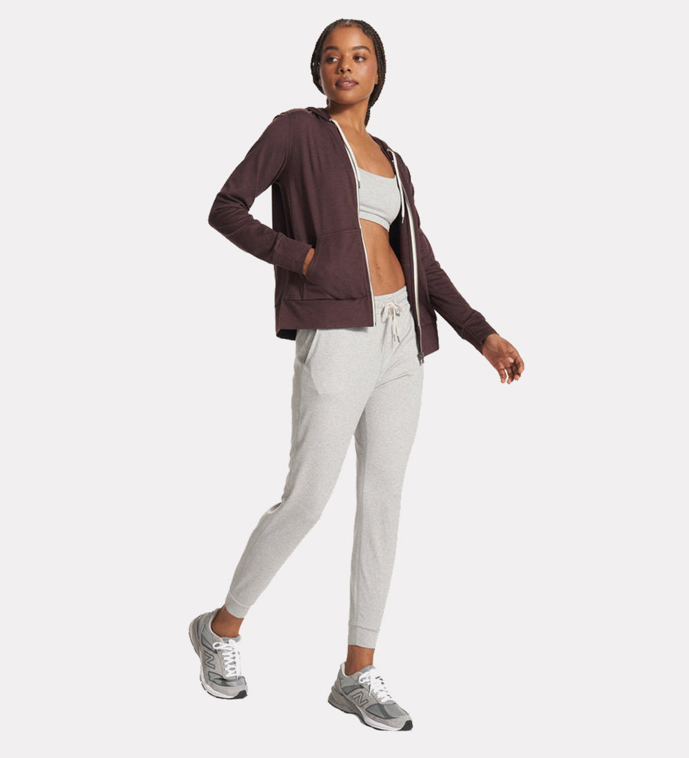 Full sleeve solid hoodie for women