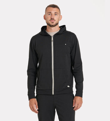 Classic black hoodie for men