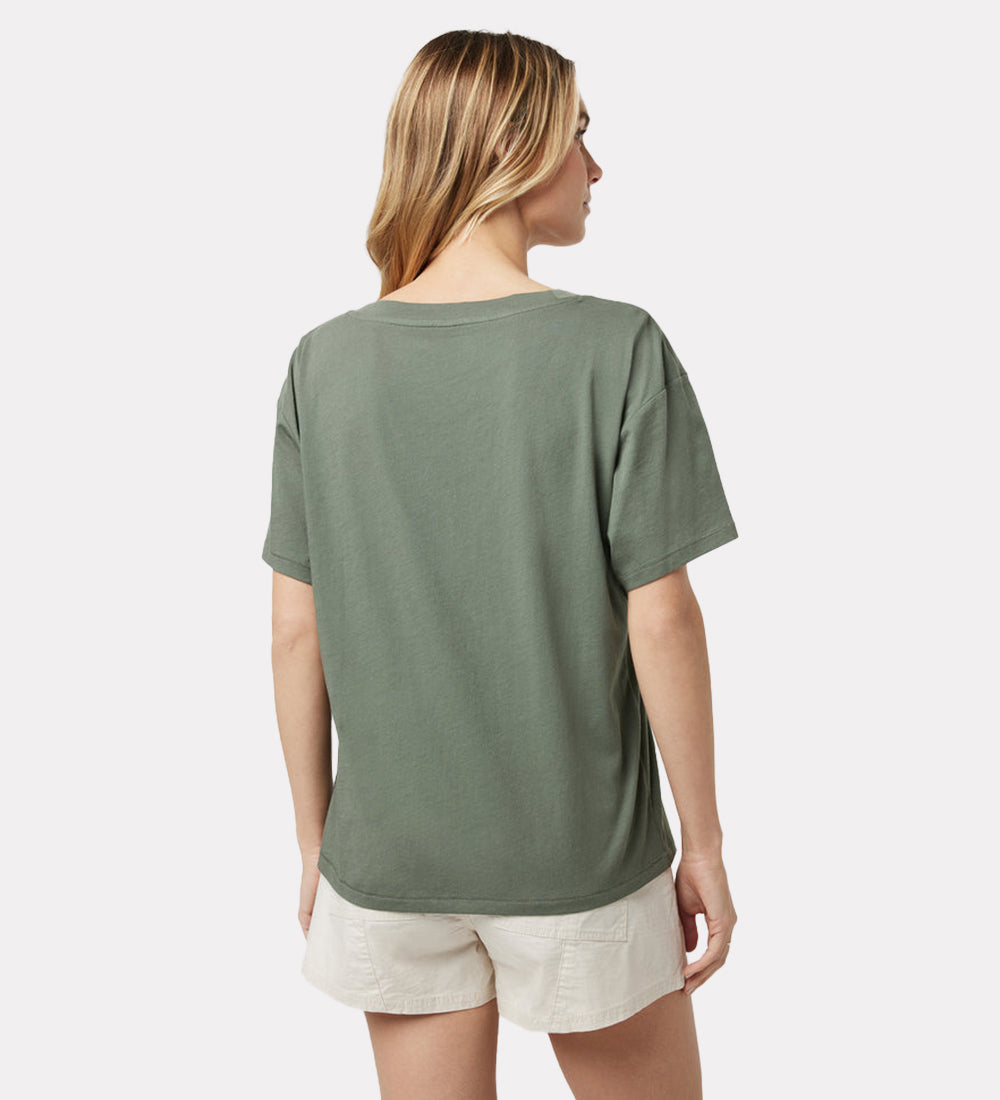 Cotton blend v neck tshirts for women