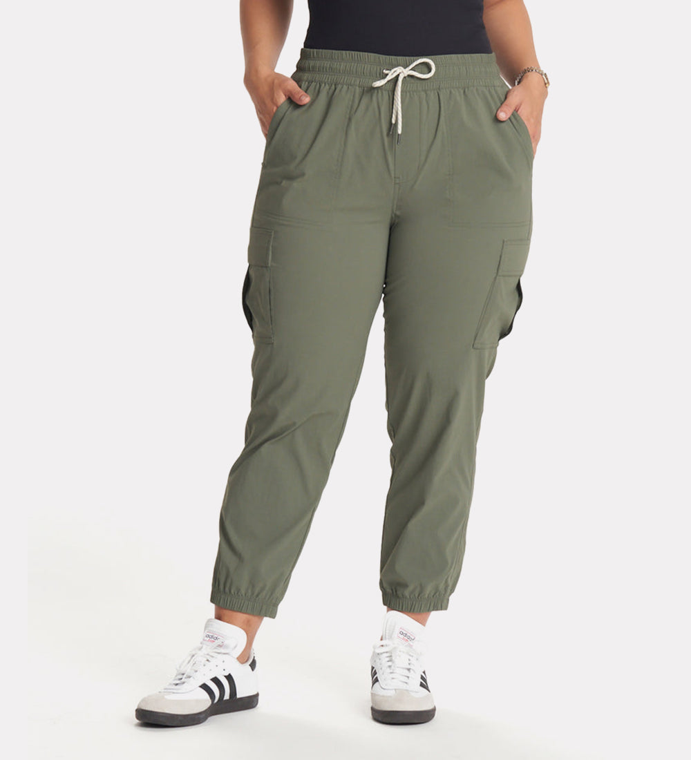 Comfort cargo style joggers for women