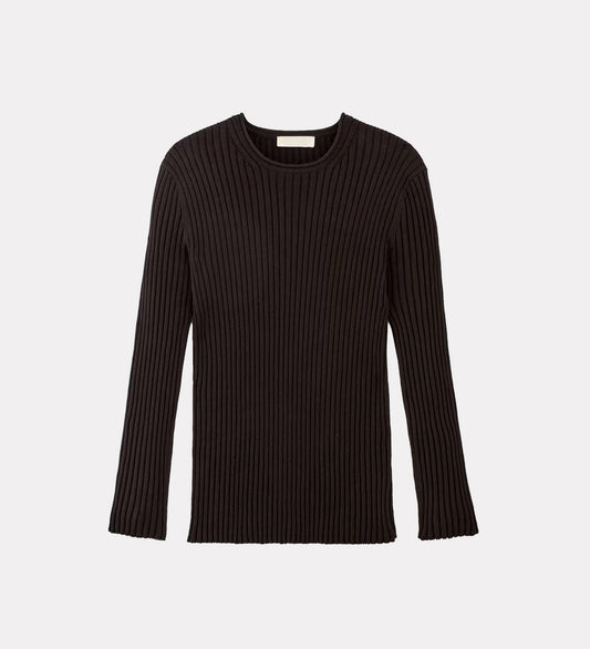 Solid knit ribbed top winslet