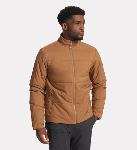 Men's solid quilted jacket