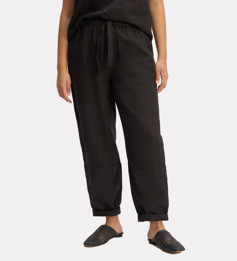 Women cotton blend trousers