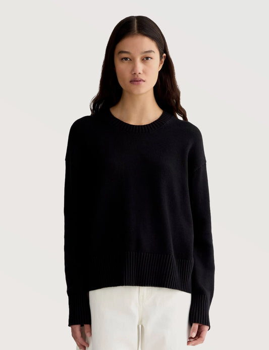 Soft Ribbed Crew Sweater