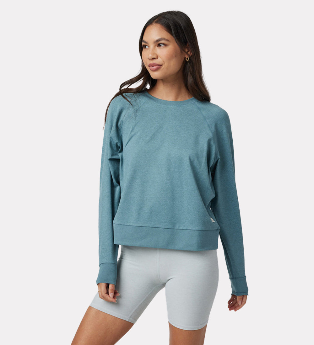 Cotton blend crew neck tshirt for women