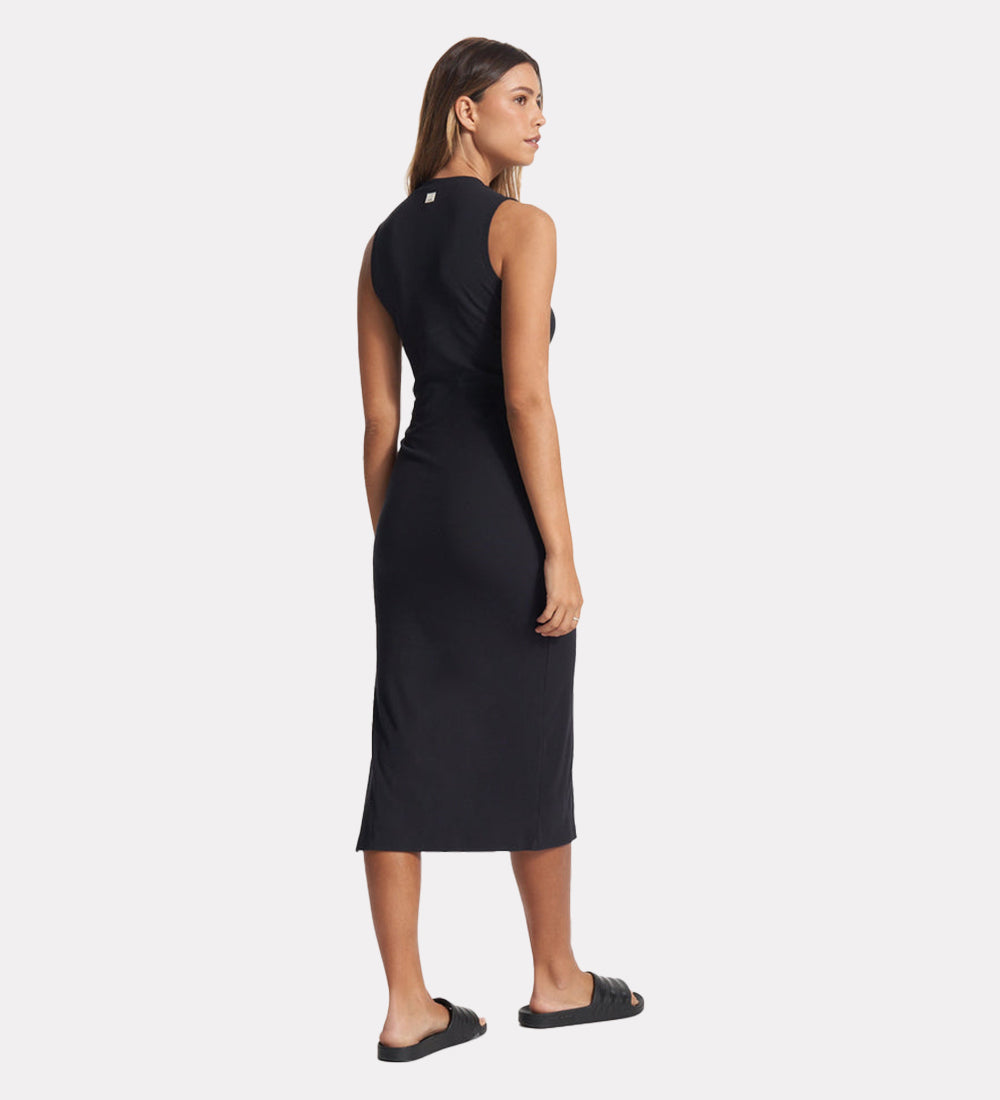 Long dress with side slit
