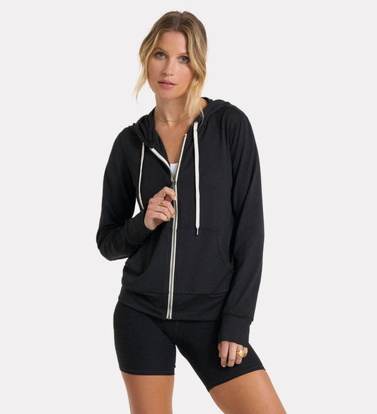 Full sleeve solid hoodie for women