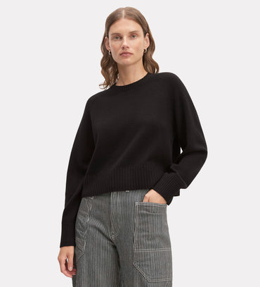 Textured pullover with drop sleeves