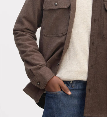 Shirt jacket with epaulettes