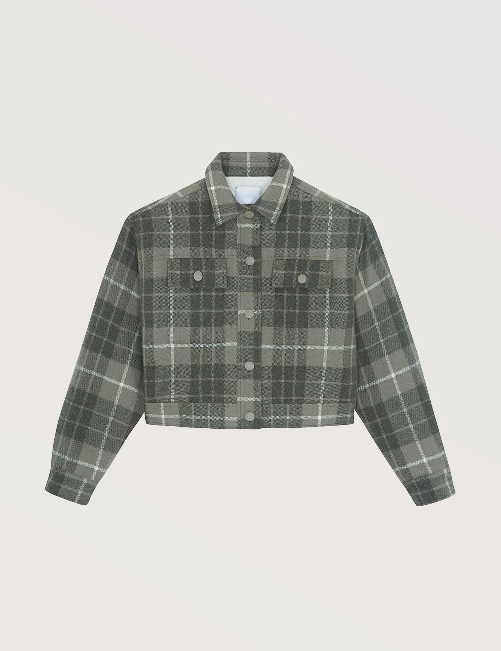 Cropped Button Front Jacket