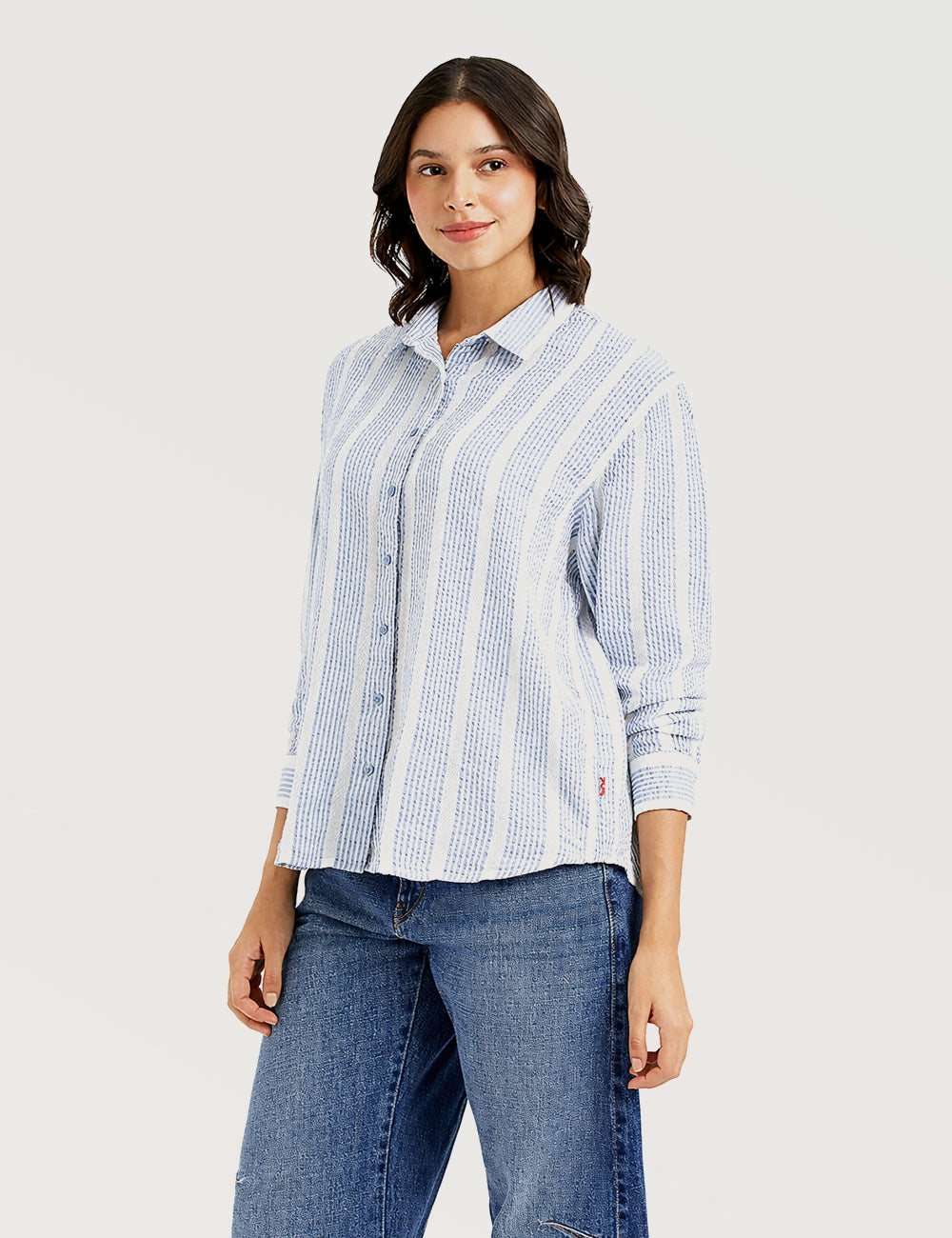 Vertical Stripe Casual Shirt