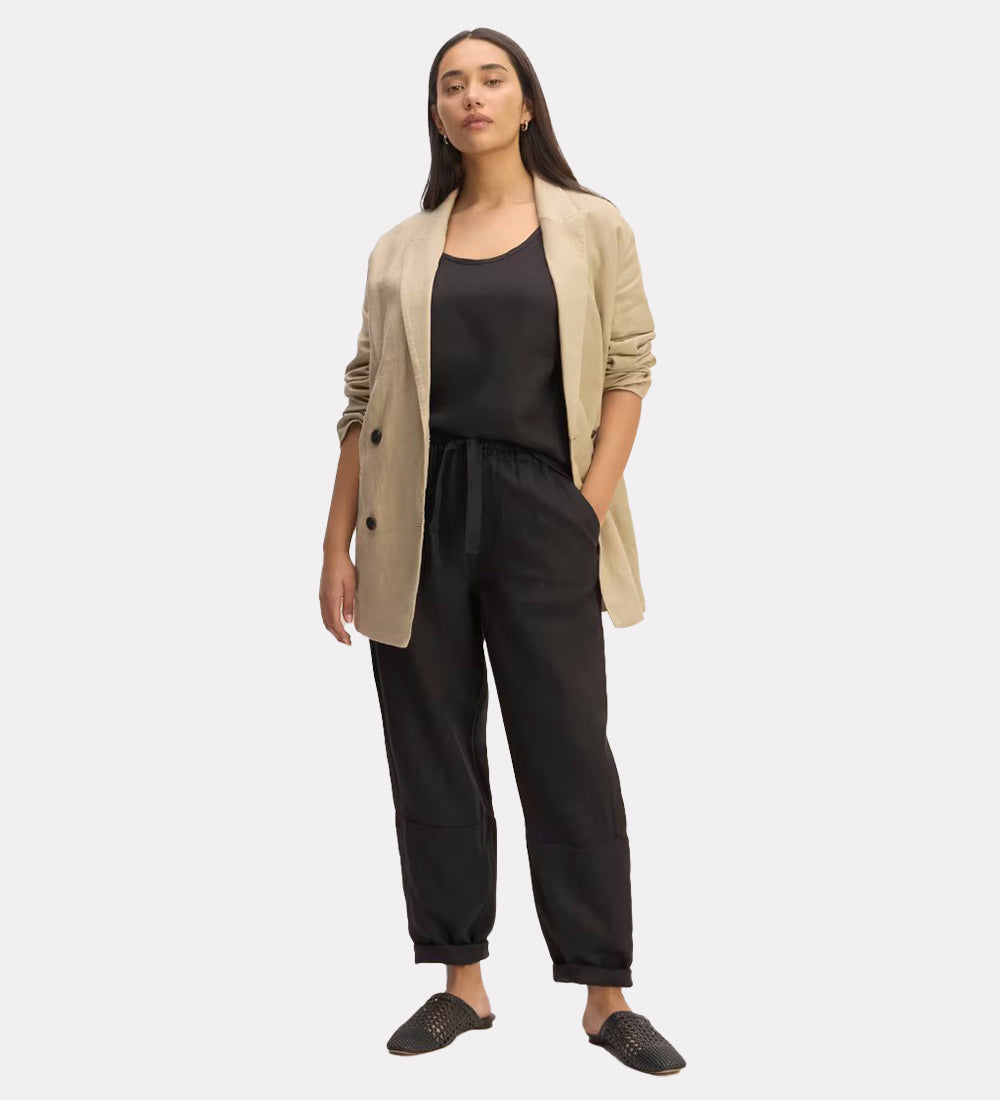 Women cotton blend trousers