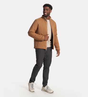 Men's solid quilted jacket
