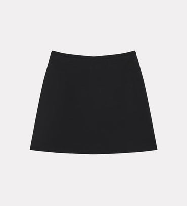 Women solid black skirt