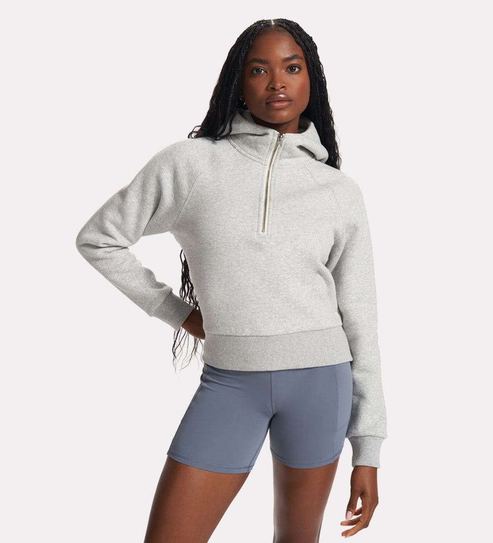 Women's casual quarter zip hoodie