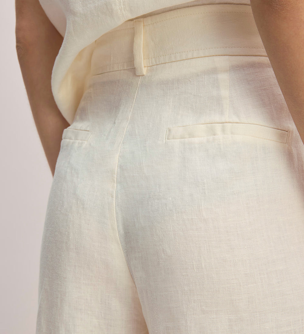 Women cotton blend trousers