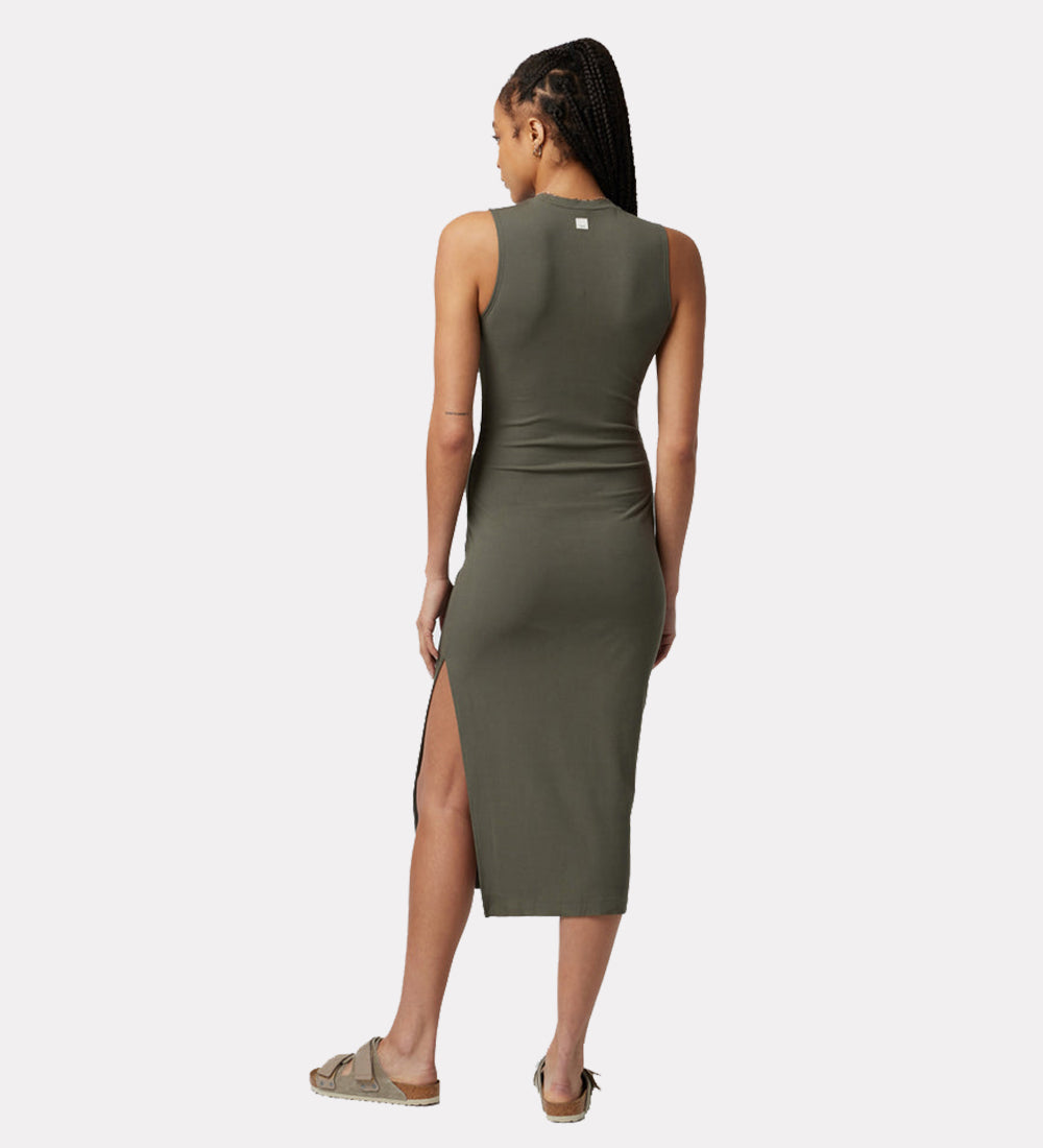 Long dress with side slit