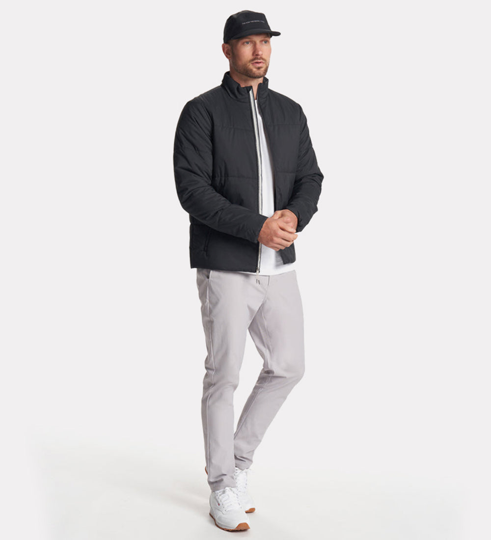 Men's solid quilted jacket