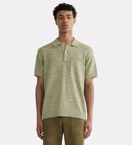 Textured Polo Collar T-shirt