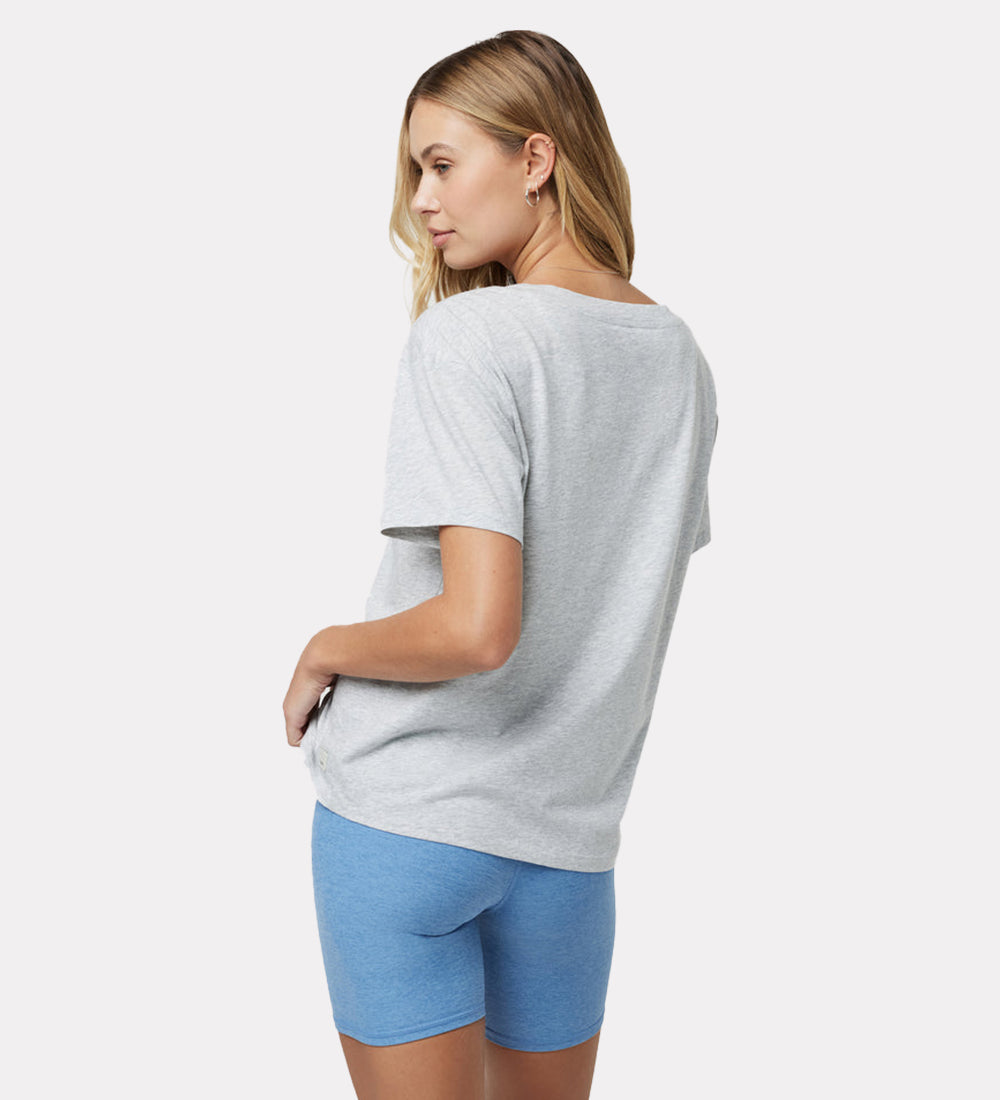 Cotton blend v neck tshirts for women