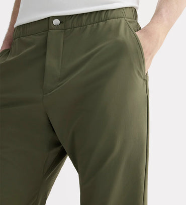 Men slim fit flat-front pant