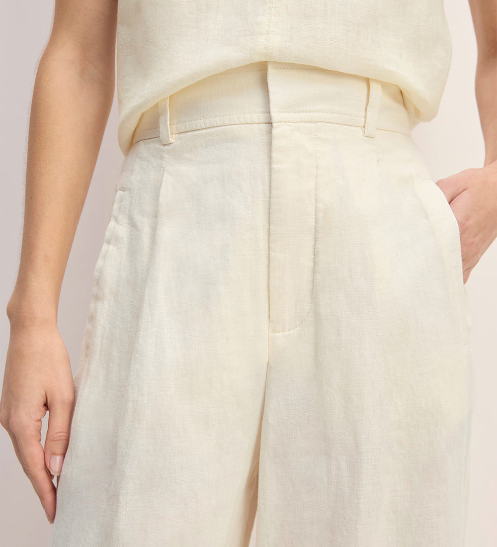 Women cotton blend trousers