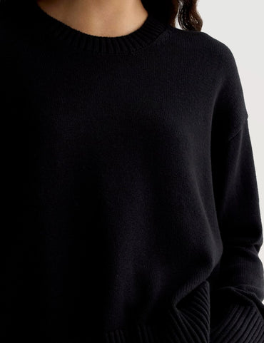 Soft Ribbed Crew Sweater