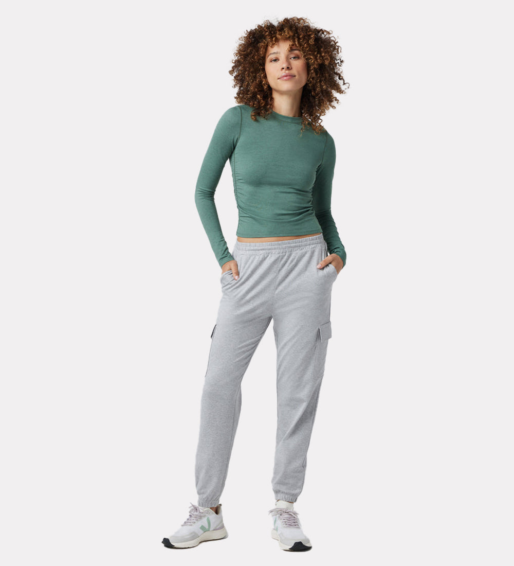 Women's classic relaxed polyester joggers