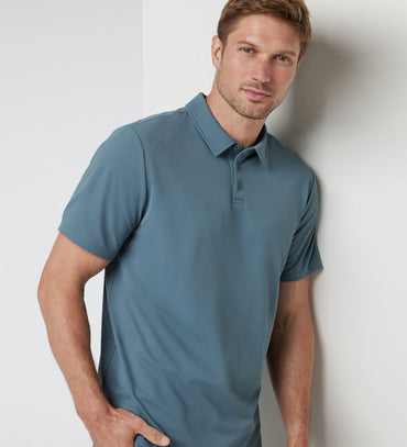 Men's casual pure cotton collared tshirt