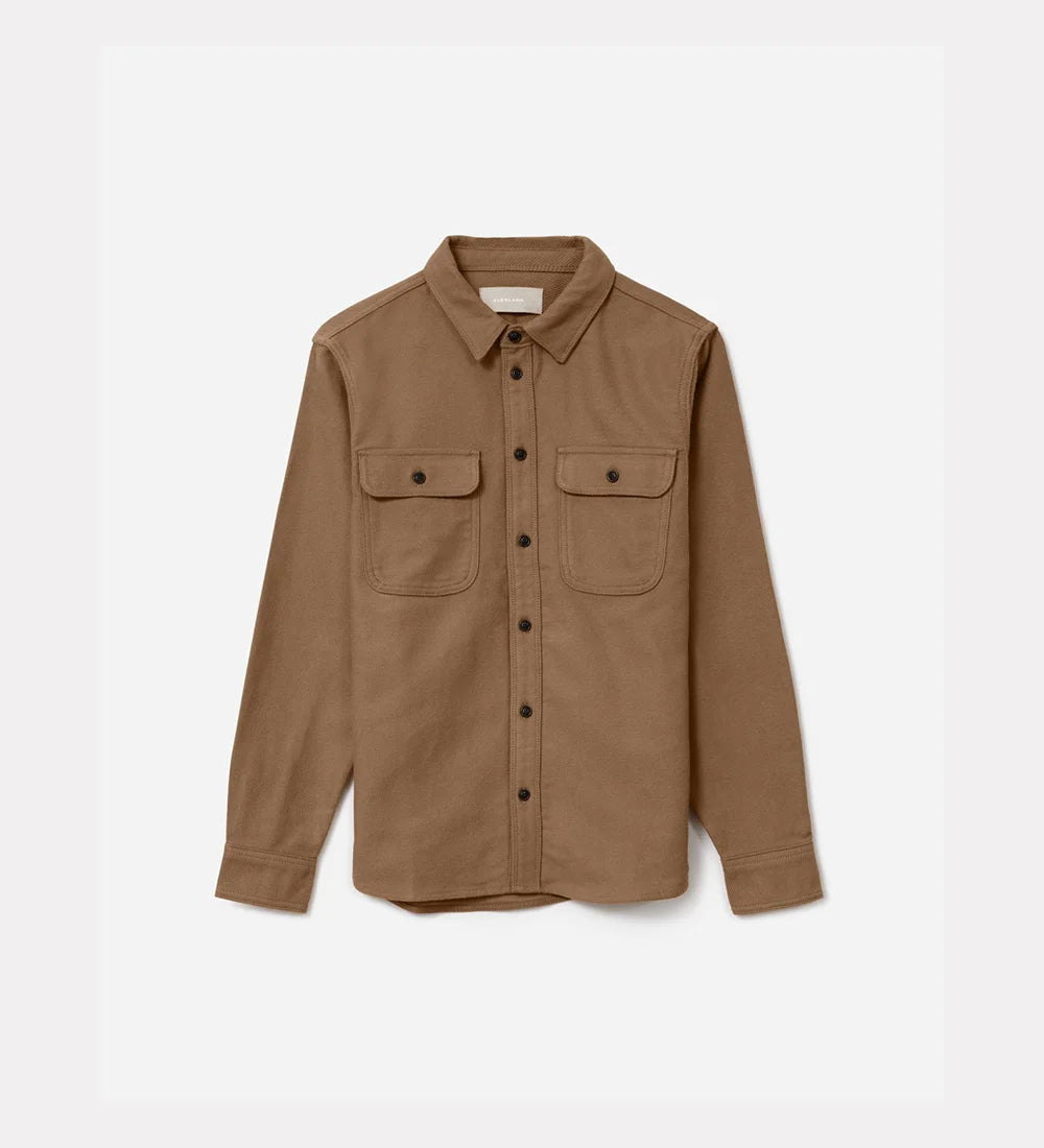Shirt jacket with epaulettes