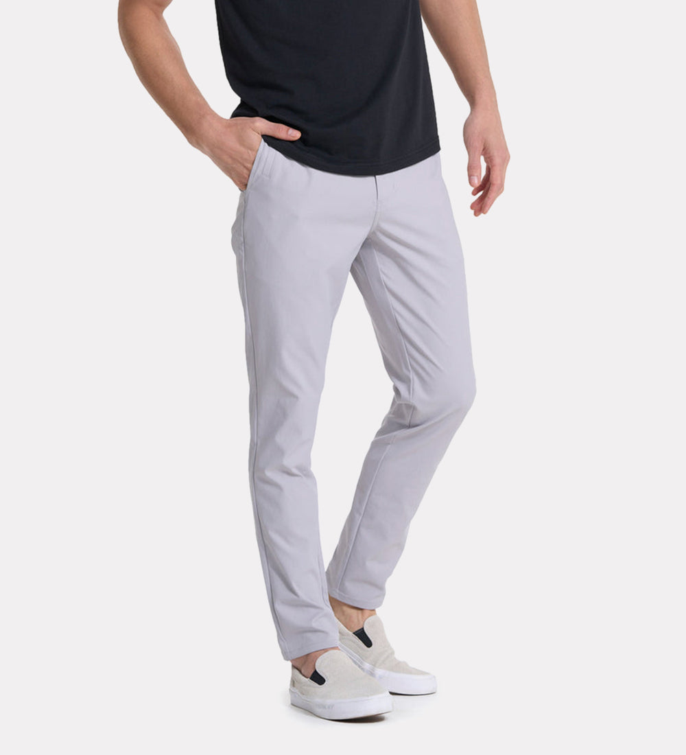 Men's regular cotton blend pants