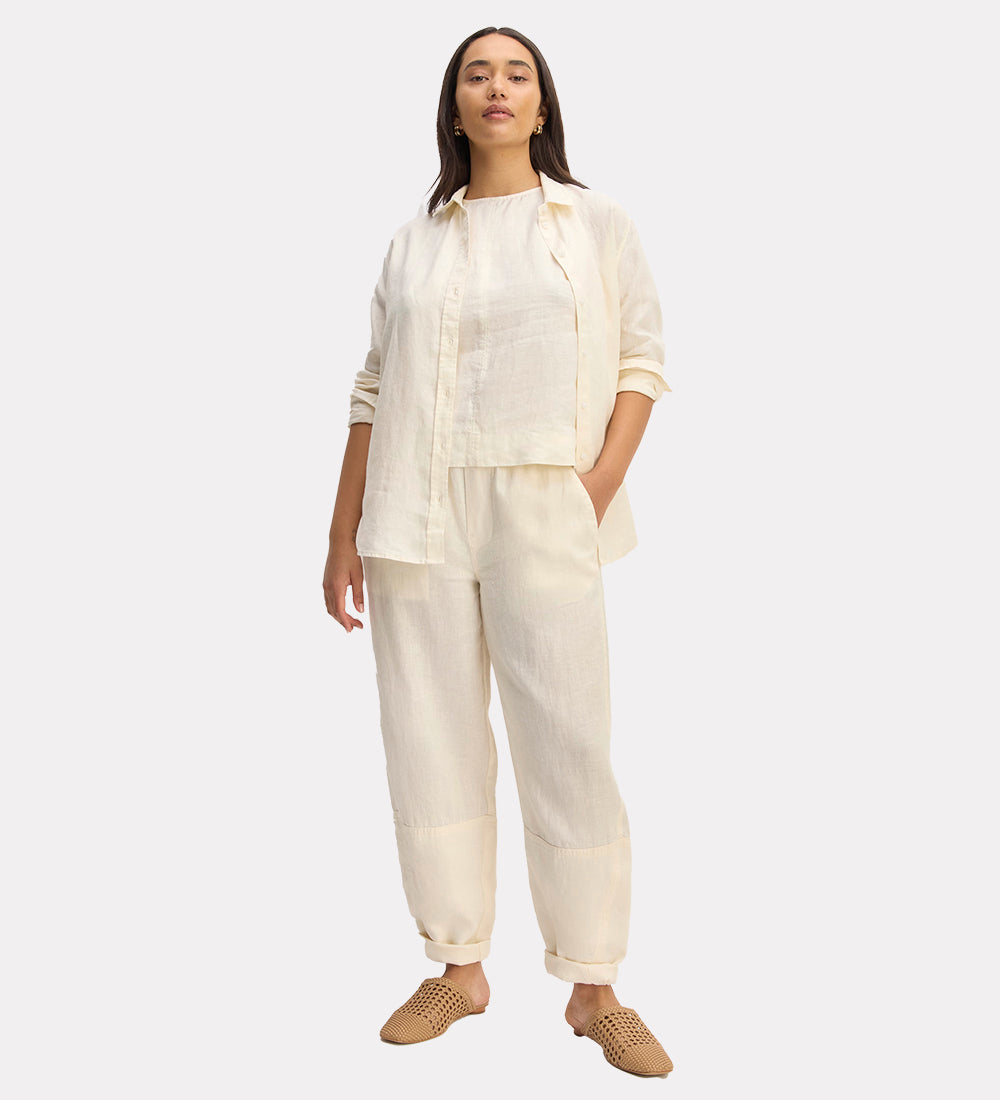 Women cotton blend trousers