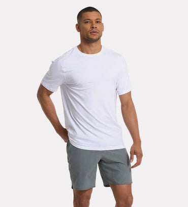 Men's solid round neck tshirt