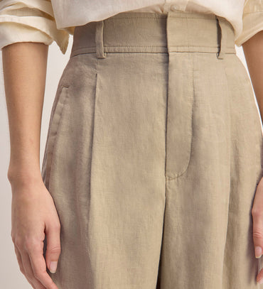 Women cotton blend trousers