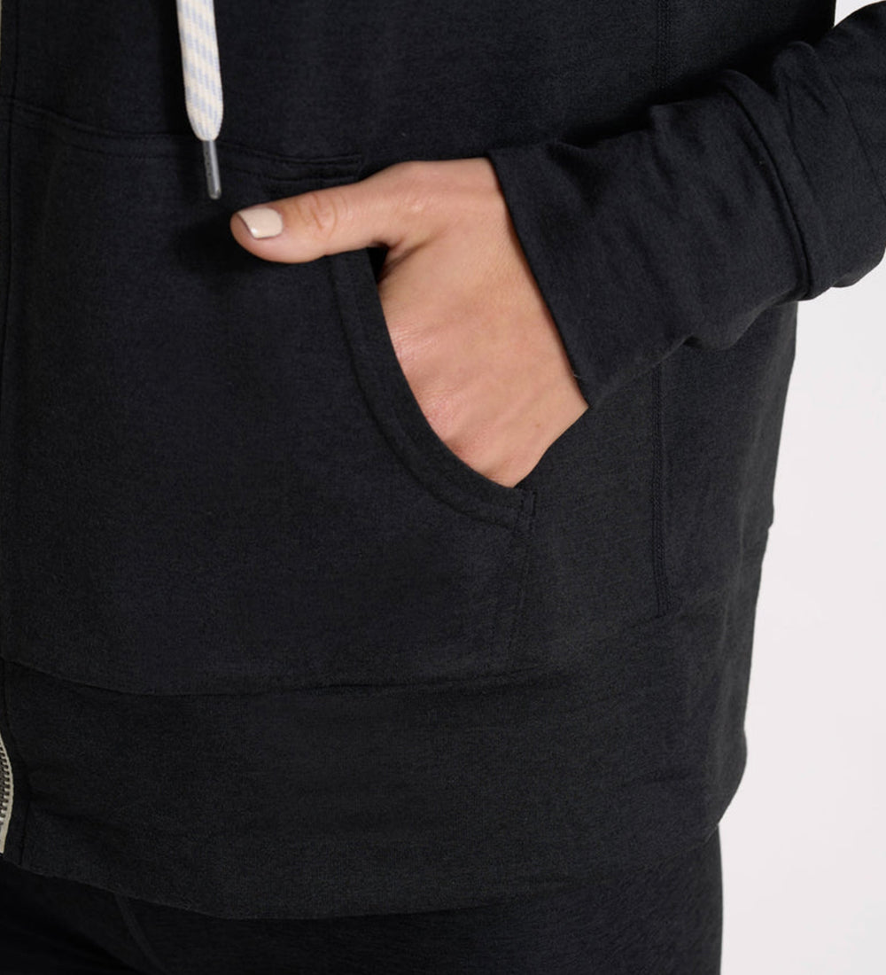 Full sleeve solid hoodie for women