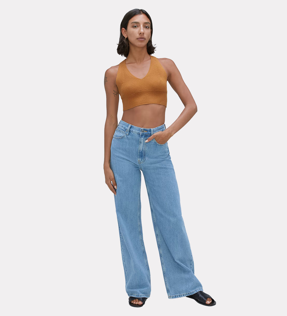 Women's fit mid rise denim jeans