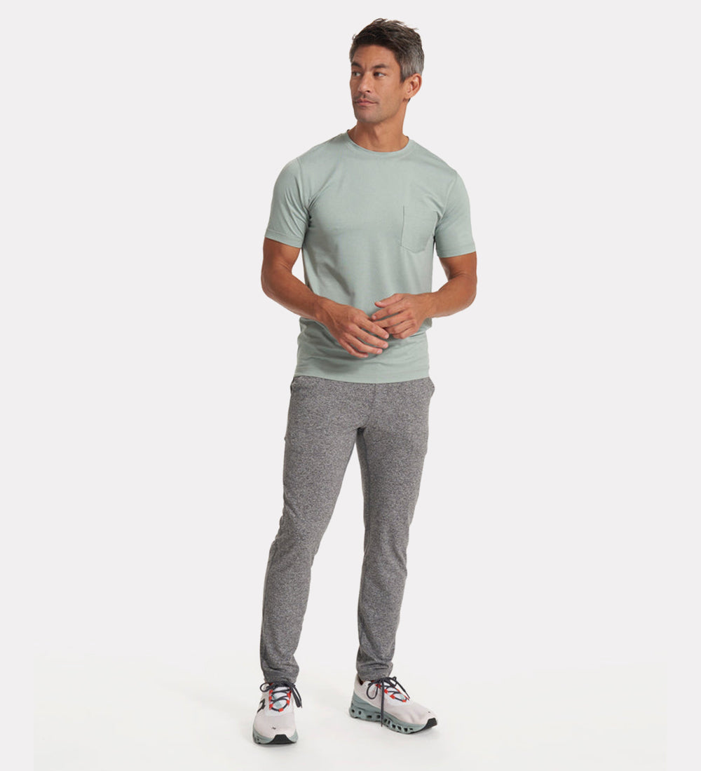 Cotton blend track pants for men