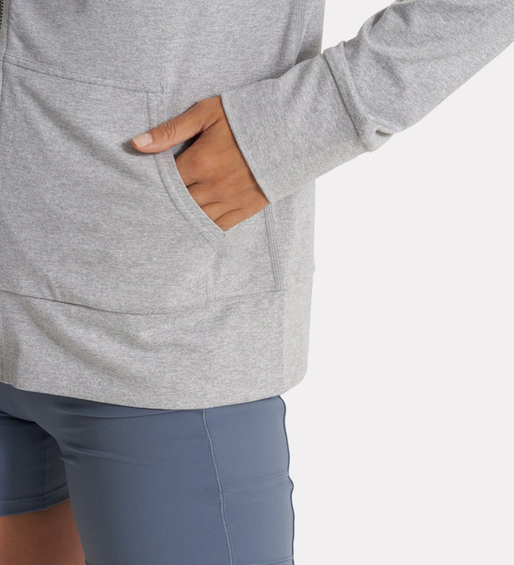 Women's cotton plain full zipper hoodies