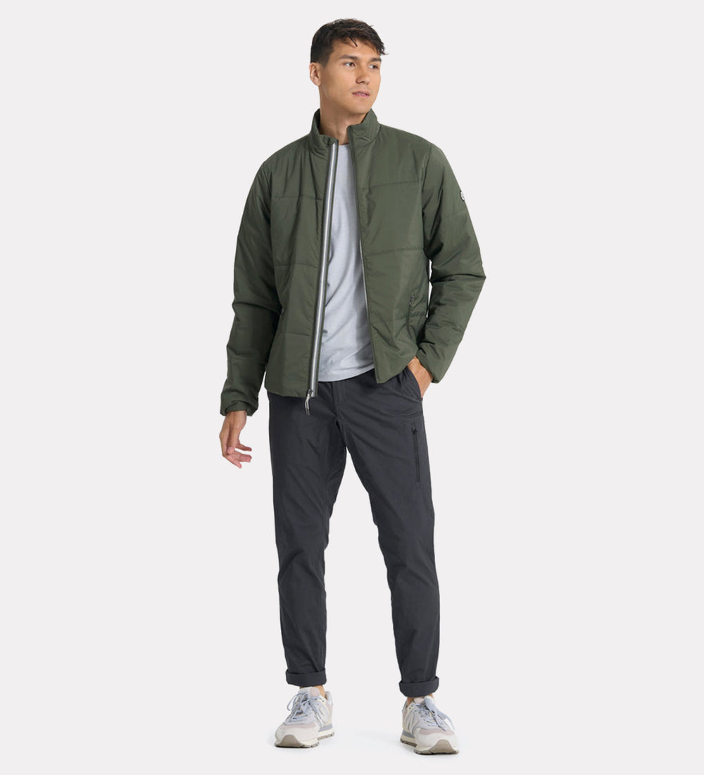 Men's solid quilted jacket