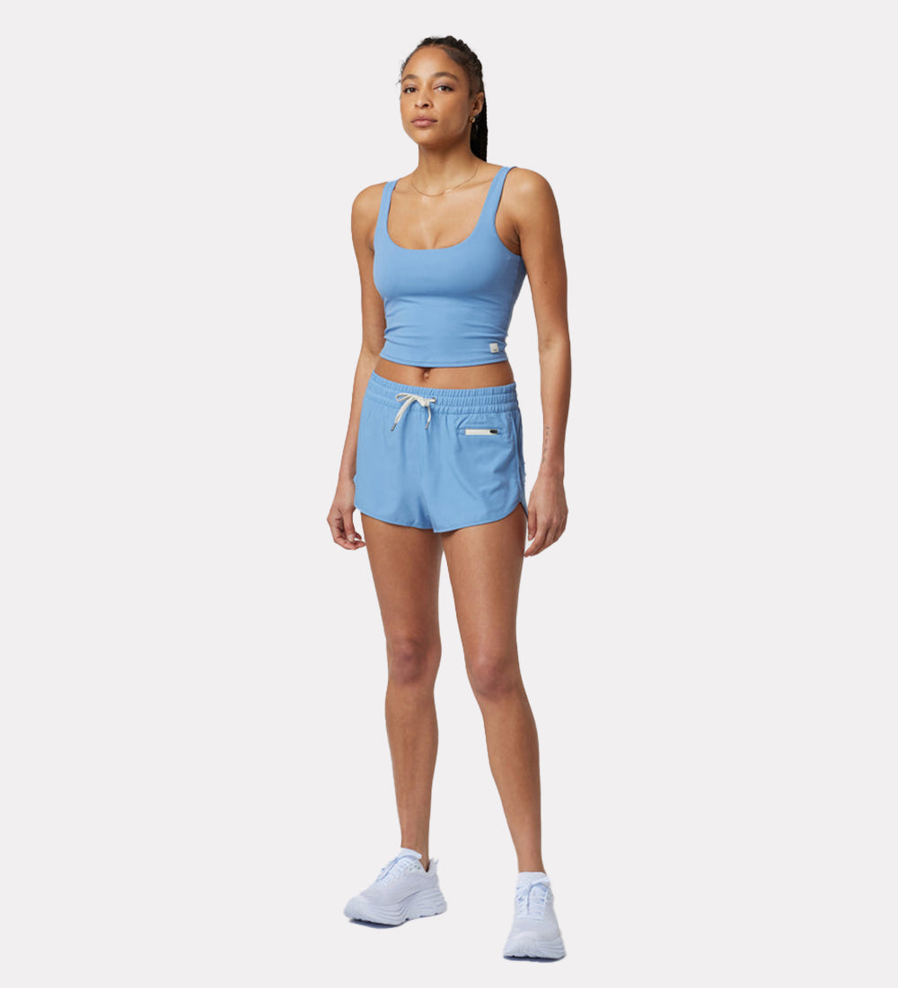 Women's cotton blend mid-rise shorts