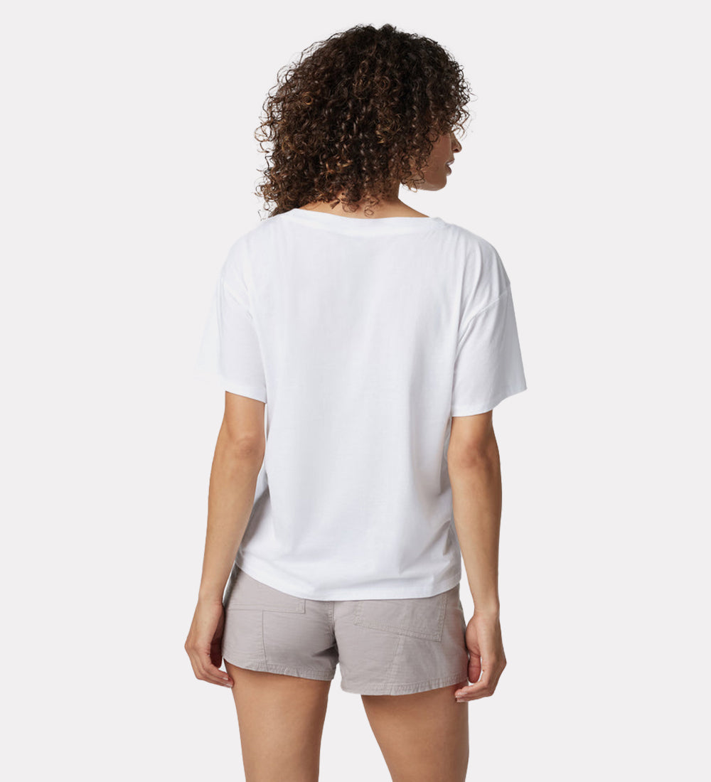 Cotton blend v neck tshirts for women