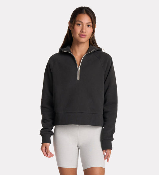 Women's casual quarter zip hoodie
